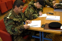 Army Service Members Take Professional Evaluation Tests