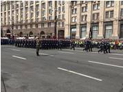 National Army Peacekeepers March on Khreshchatyk Boulevard in Kiev 