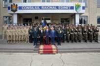 A Military Mini-Parade Organized in Edinet in the Framework of National Army’s Day