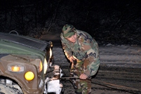 National Army Soldiers Continue Their Missions Helping the People Affected by Snowfalls  