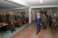 Minister of Defense Inspects the Military Compound 142