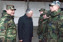 Inspection visits by the Minister of Defense to several military units