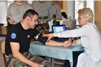 More than 300 members of the National Army donated blood