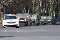 The National Army supports the National Police in maintaining public order