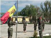 The State Flag, honored in all the garrisons of the National Army