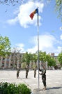 The State Flag, honored in all the garrisons of the National Army