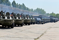 Reconditioned military equipment inspected in Camp 142 (video)