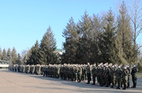 More than 570 soldiers swore allegiance to the Fatherland