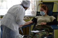National Army Service Members donate blood (video)
