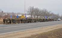 Pacificatorii din Batalionul 22 au executat un marș pe o distanță de 22 km