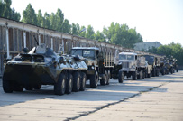 The Military Equipment Ready for Parade