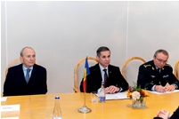 Defense Minister Anatolie Nosatîi, in dialogue with the Chancellor of the Lithuanian Government, in Vilnius