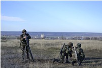 The soldiers of the National Army perform live fire in Cahul