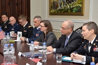 Delegație americană de nivel înalt, în vizită la Ministerul Apărării