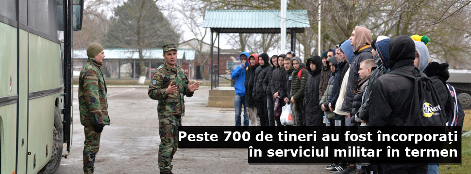 Peste 700 de tineri au fost încorporați în serviciul militar în termen